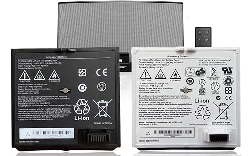 CQCQ 300769-003 Battery for Bose Sounddock Portable Digital Music System SoundLink Air Series 300769-001 300769-004 300769-002 300770-001 4ICR19/66 (16.8V 32Wh/2200mAh) (White)
