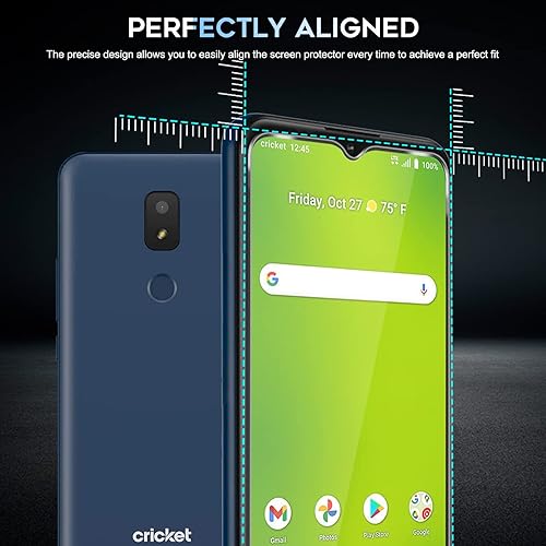 Miniatura 4 de Orzero - Protector de pantalla compatible con Cricket Icon 3, vidrio templado 2.5D, bordes de arco 9 de dureza HD, sin burbujas (reemplazo de por