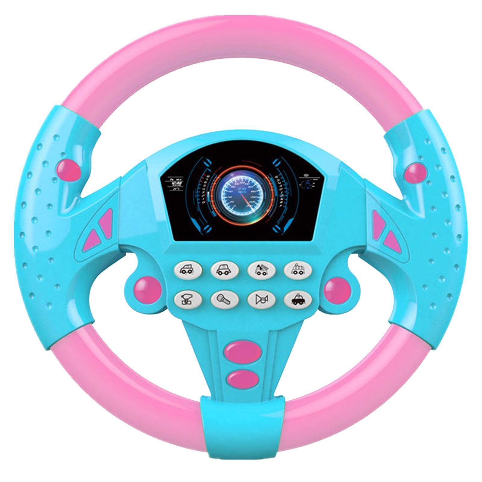 Simulation Steering Wheel Toy Car Driving Steering Wheel Toy Pretend Toys Simulated Driving Controller Early Educational Sensory Play
