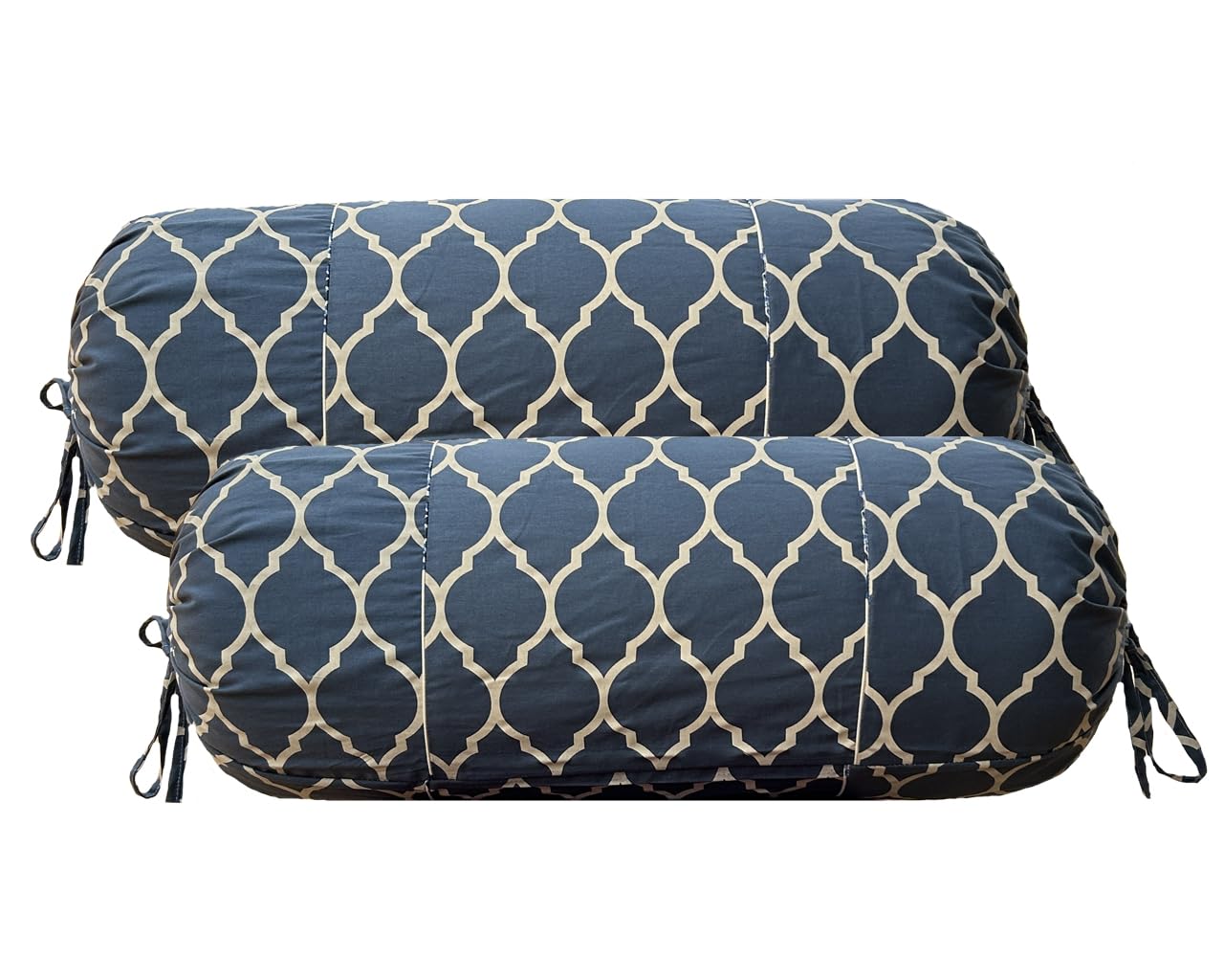 Trance Home Linen 100% Cotton 16x32 inch 200TC Pipe-in Bolster Cover | Bolster Pillow Cover to fit 24" Length 9" Dia | Pack of 2 Bolster Cover only (16x32 inch, Dori Blue) (B0CXQ1WHN7) Amazon Price History, Amazon Price Tracker