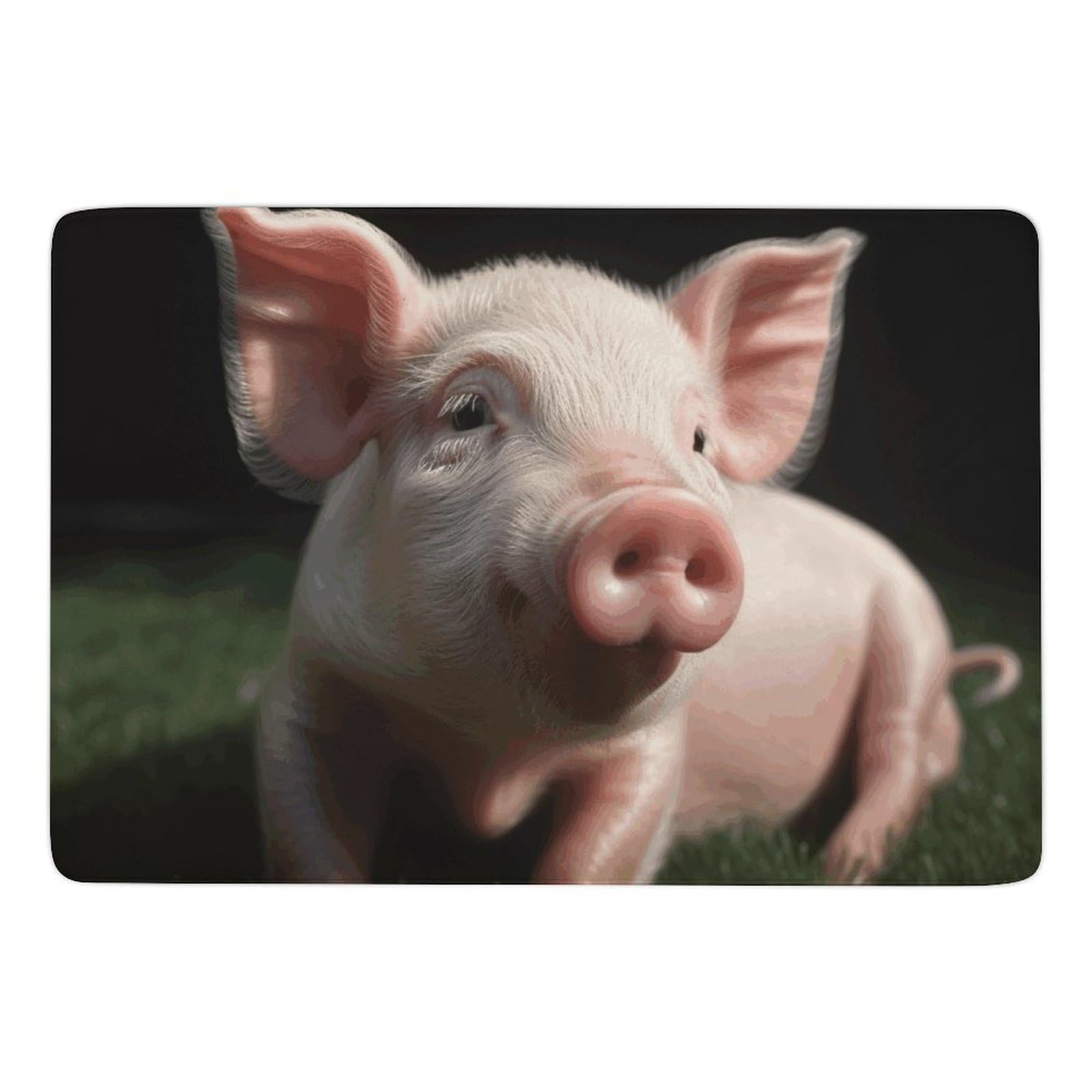 Tapis de sol salon grand format 150x100 cm ultra doux au motif cochon ludique