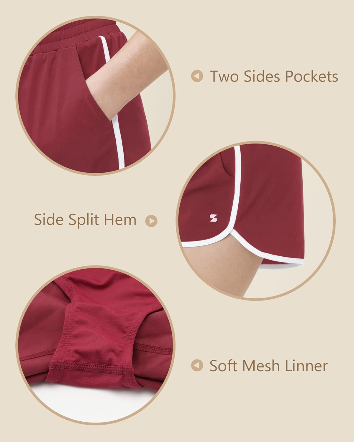 Stelle Girls Athletic Shorts with Pockets Girls Running Shorts Volleyball Soccer Shorts for Kids Elastic Waist - Image 4