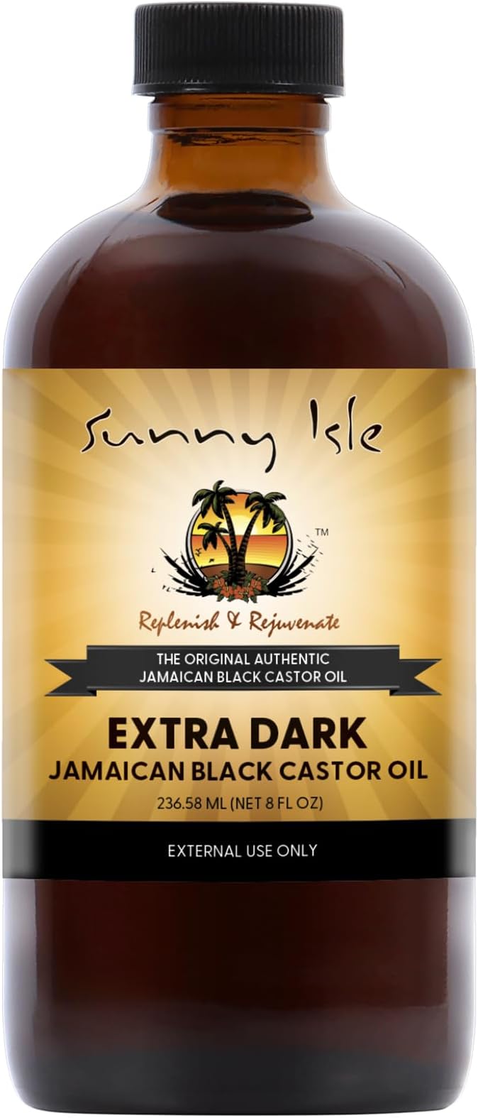 Jamaican Black Extra Dark Castor Oil 8oz | 100% Natural, Hair, Scalp and Skin Care