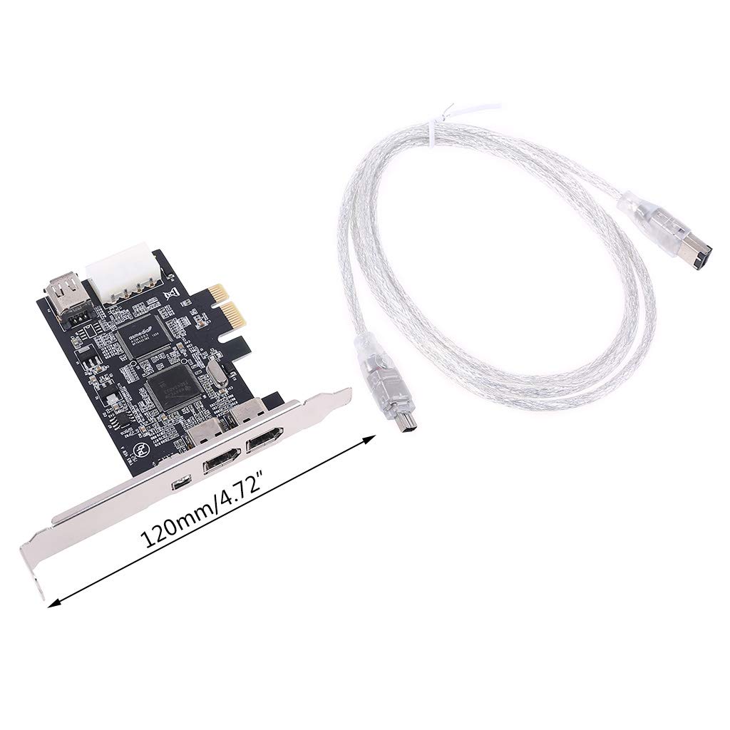 Tarjeta de expansión de Cable Firewire PCIe de 3 Puertos Adaptador de chipset PCI Express 1394B y 1394A TI XIO2213B para PC de Escritorio