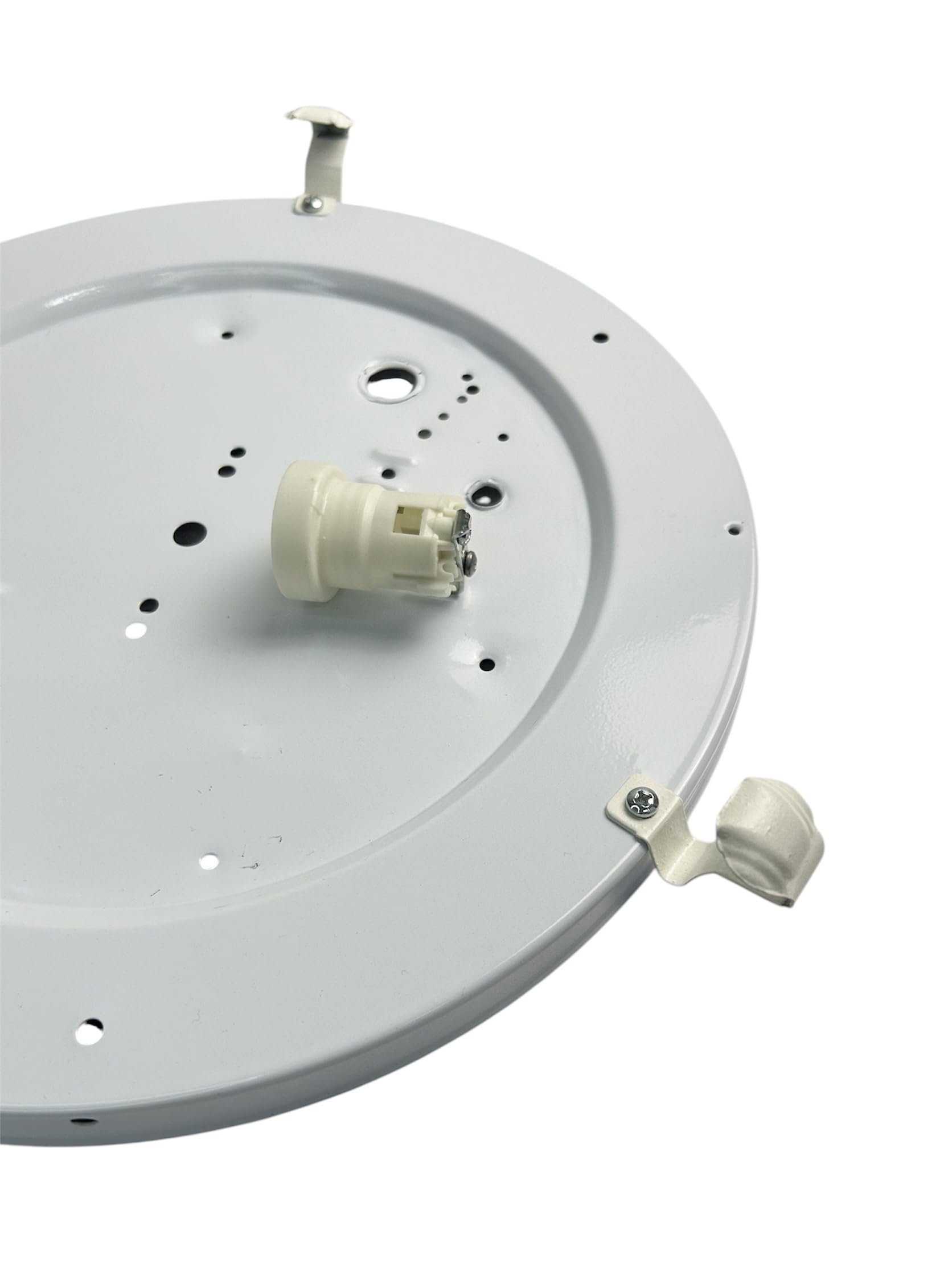 Generico 4 pezzi di montatura per plafoniera diametro 40 cm lampada da soffitto struttura plafoniera in metallo bianco con portalampade attacco grande E27