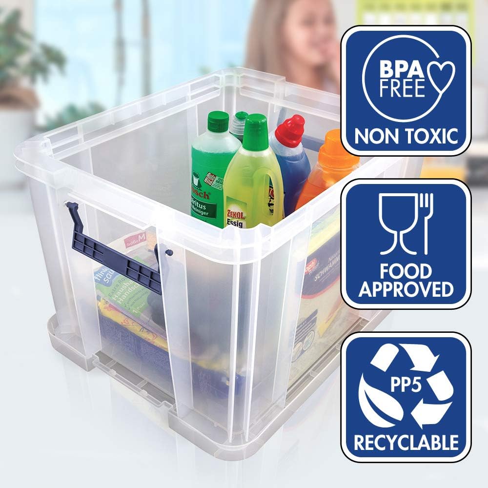 BANKERS BOX Prostore Plastic Storage Box - 36 Litre (Int. Dimensions 30 x 37 x 31cm)
