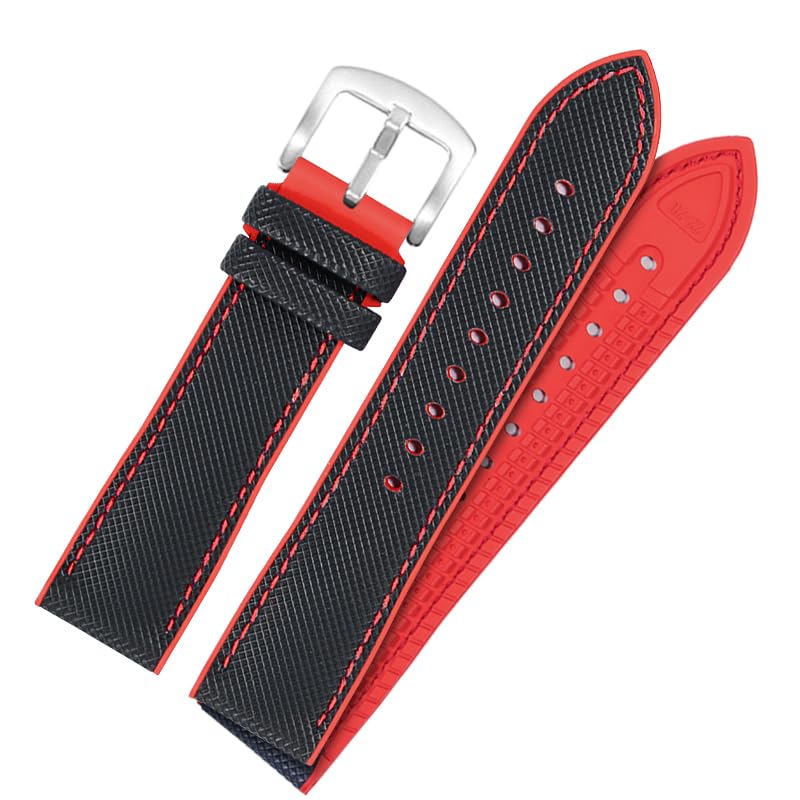 Bracelet de montre en caoutchouc nylon 21mm évite la transpiration