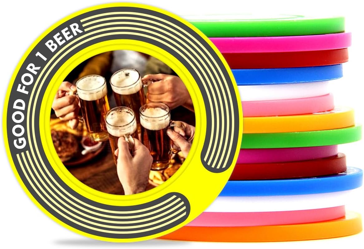 100 Custom Poker Chips, 37mm, Print with Your Logo or Text