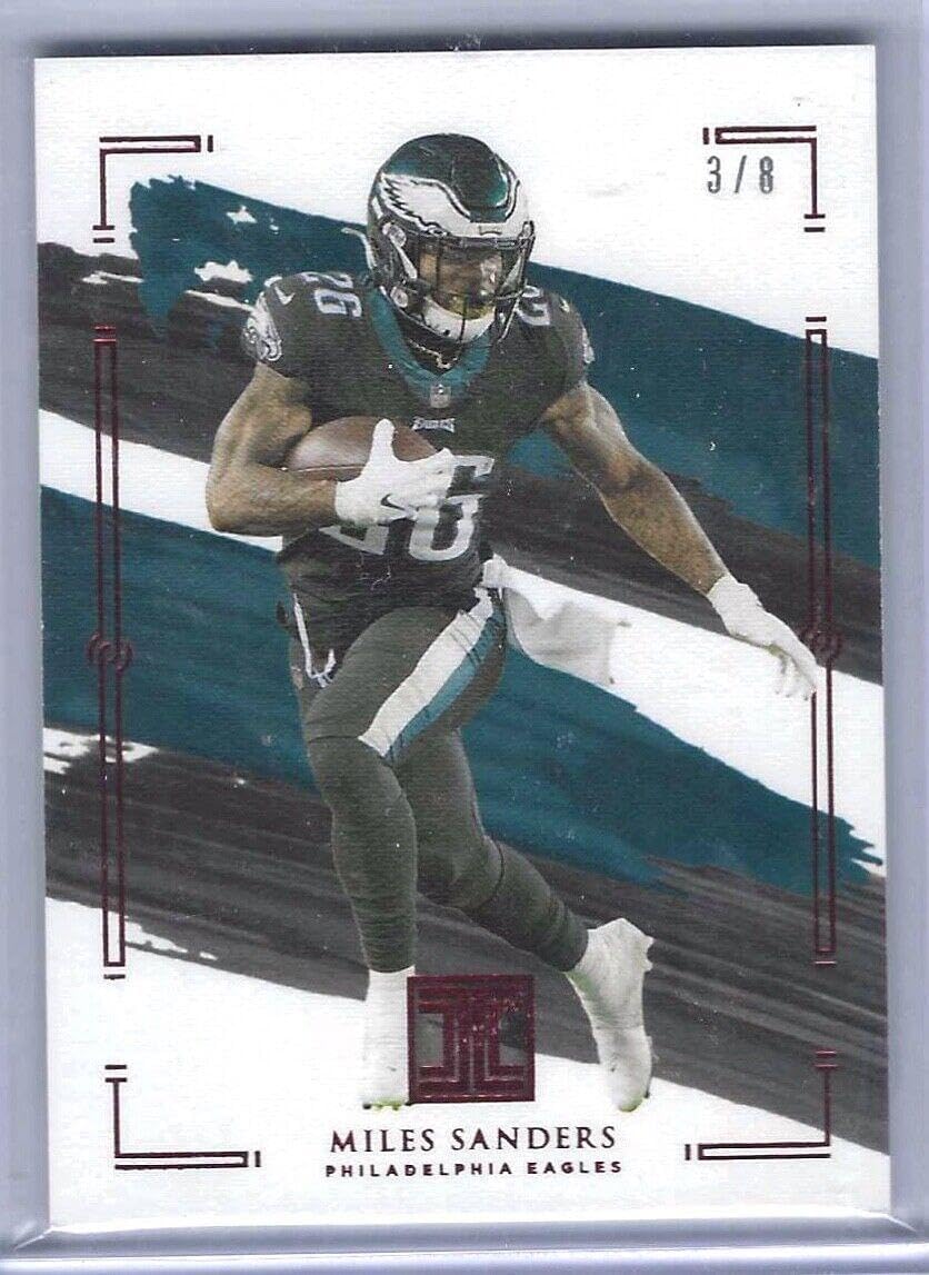 Miles Sanders 2021 Panini Impeccable Fotl Base #d 3/8 - Football Cards