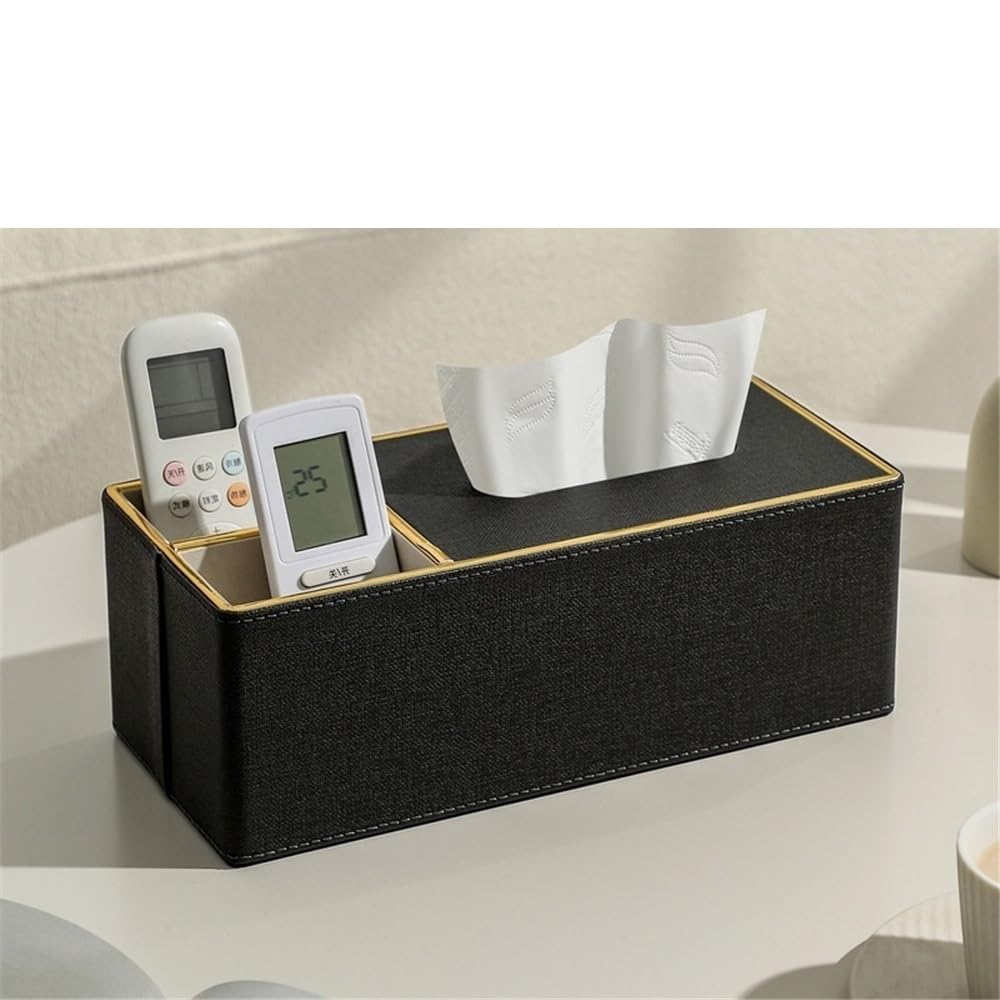 Portapañuelos de Papel Caja de pañuelos for el hogar, Sala de Estar, Dormitorio, Organizador Multifuncional con Control Remoto Dispensador de Pañuelos