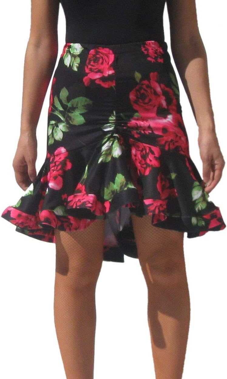 Jupe De Danse Latine à Volants Femme (Polyester/Élasthanne