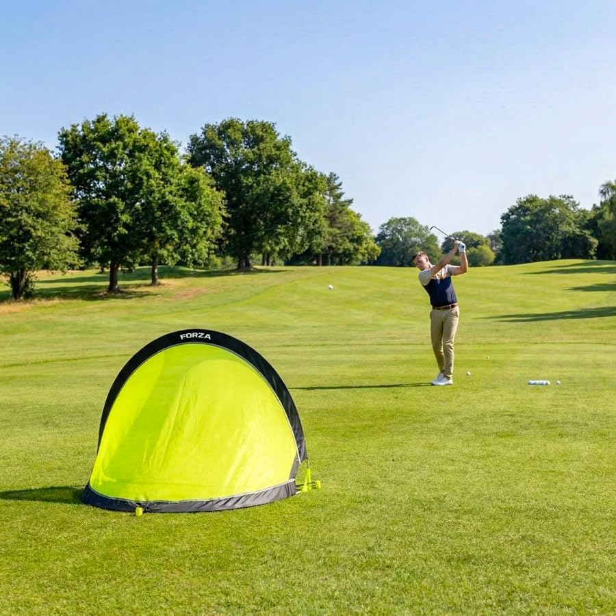 FORZA Pop-Up Driving Range Targets - Foldable Chipping Trainer with Reflective Strips, Pegs & Carry Bag - High Visibility Outdoor Golf Aid - Single or Pair - 2.5ft, 4ft or 6ft