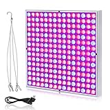 225 LED rosso e blu – 165 rossi e 60 blu, lunghezza d'onda: rosso 630 – 660 nm / blu 450 – 460 nm, temperatura della luce: rosso 2600 – 4000 K/blu 5000 – 6500 K, luce rossa è buona per la fioritura delle piante. La luce blu può migliorare l'efficienza della fotosintesi, che favorisce la crescita di steli e foglie