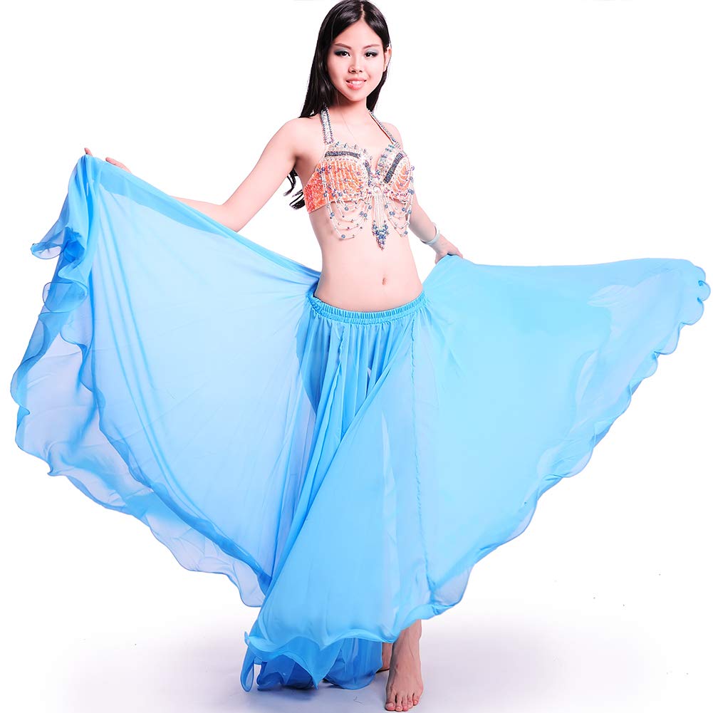 Royal SMELA Gonna Danza del Ventre Donna ATS Voile Tribal Abito da Ballo 720 Gradi Gonna in Tulle Gonna Maxi Grande Swing Flamenco Gonna Chiffon Lunga gonne Danza Ventre gonne danzatrice del Ventre