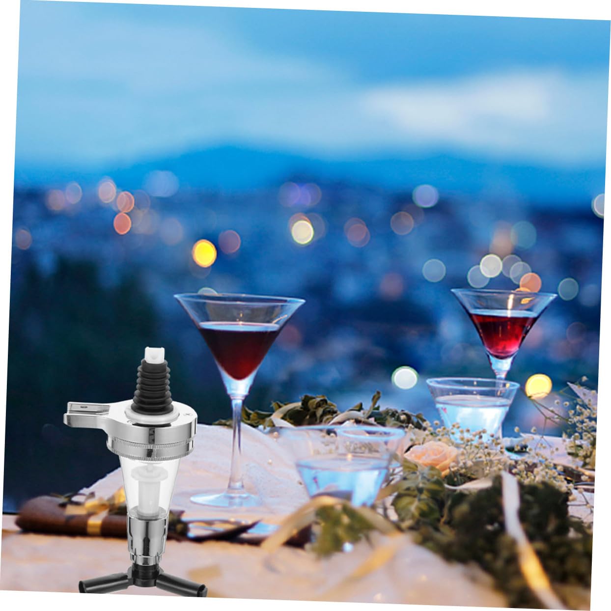 COLLBATH 3 Piezas Dispensador de Vino Colgante de Pared Dosificador de Bebidas con Bomba de Agua Diseño Ahorrador de Espacio para Fiestas y Bodas Material Plástico y Silicona Premium