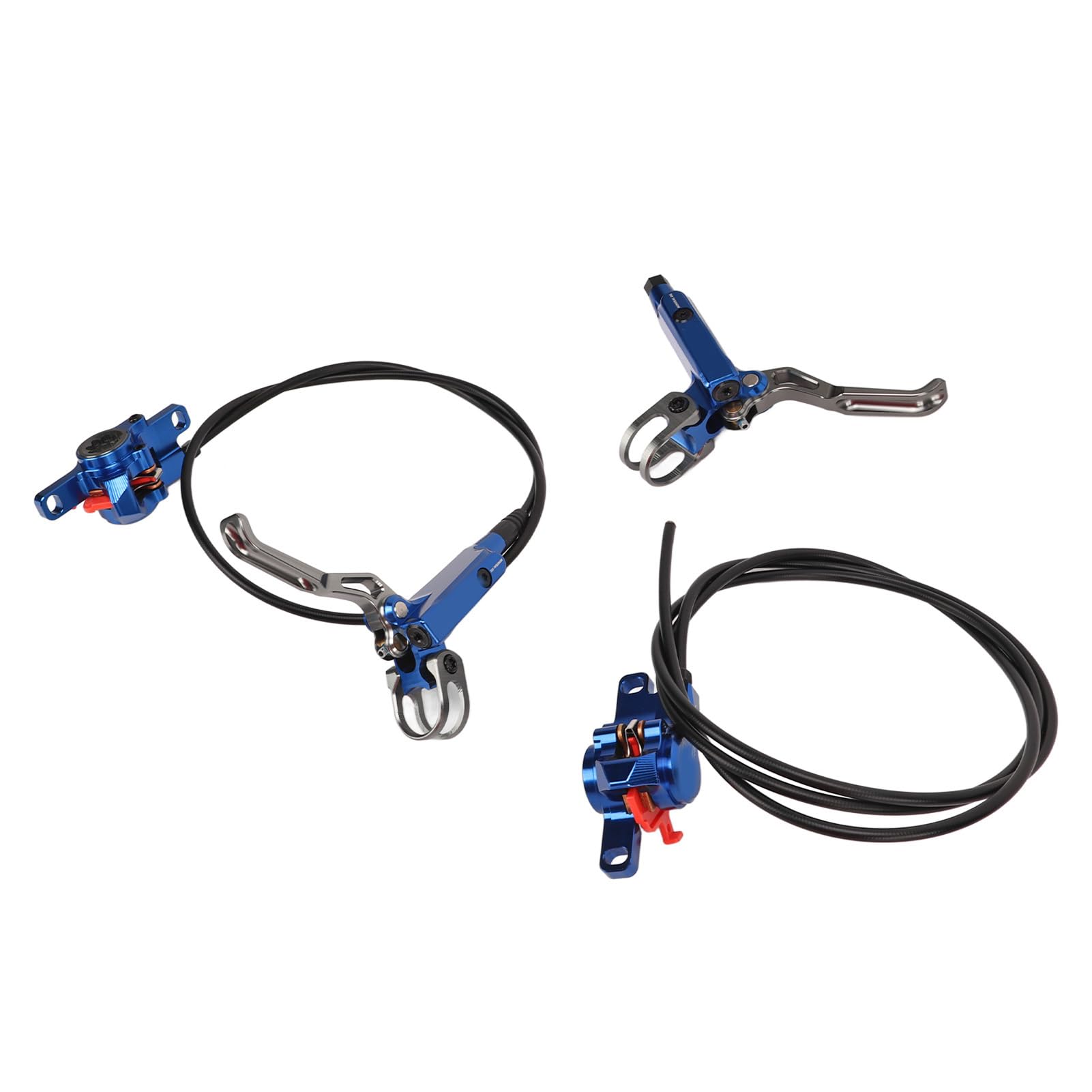 Bicycle hydraulique disque frein en aluminium alliage solide conception légère de scellage pour vélos électriques de vélo de montagne (Bleu)