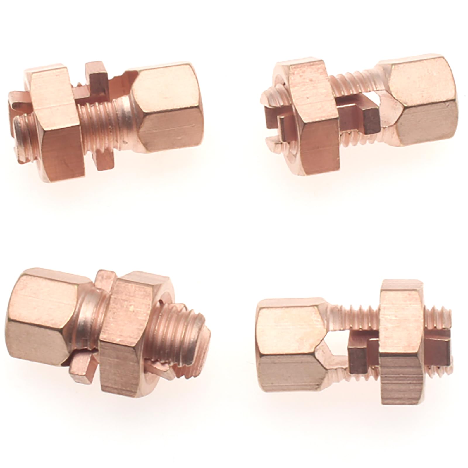 4 Pack Grounding Split Bolt Connector Copper Grounding