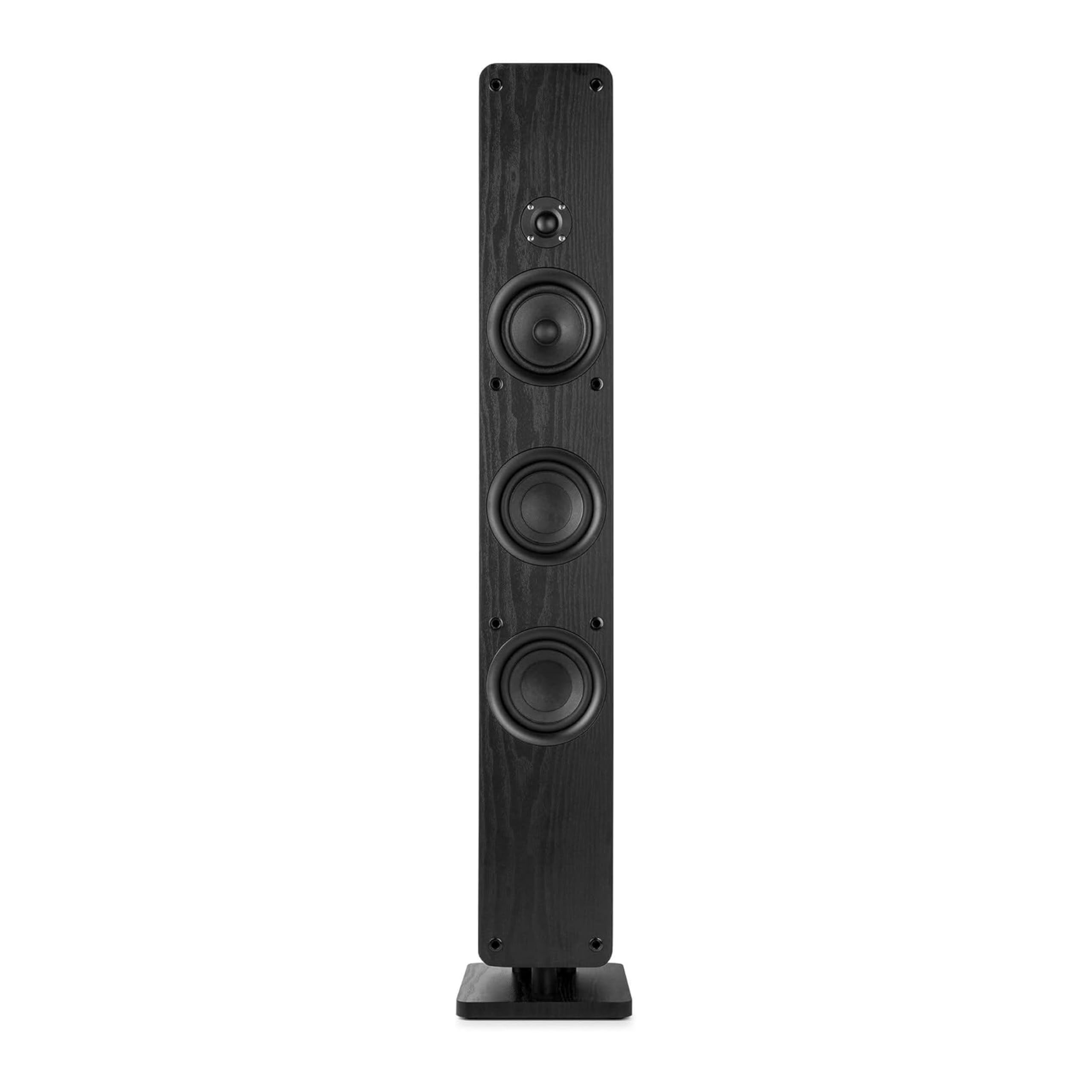 Audizio Arco – Pack de 2 Unidades – Altavoz de Torre pasivo HiFi de 160W, 3 woofers de 4" + Tweeter 1", Frontal extraíble, Ideal Alta fidelidad, Home Cinema y Tocadiscos, con Acabado en Negro