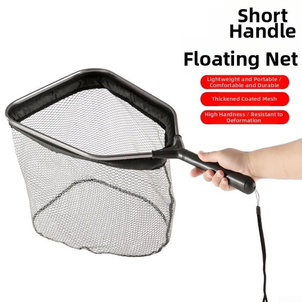Nexren Retino da pesca in alluminio con tecnologia di galleggiamento dello strato d'aria e maglia rivestita rinforzata spessa per una maggiore durata