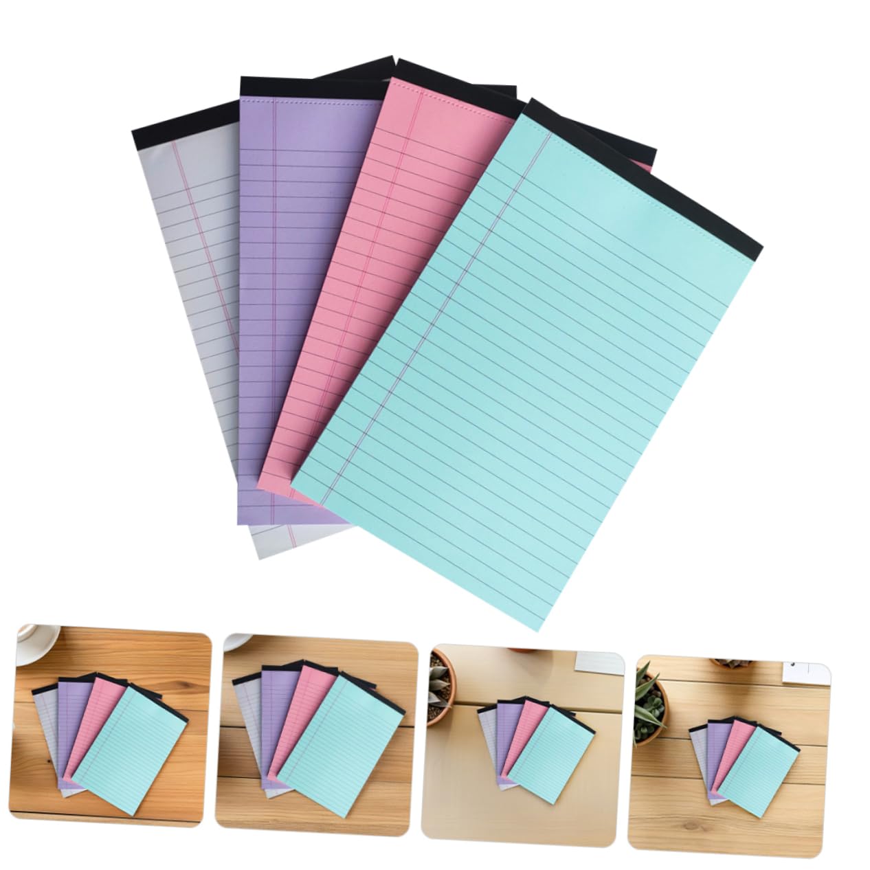 Homoyoyo 12 Stück-Packung Bunte Notizblöcke im A5-Format Liniert aus Papier zum Abreißen Glattes Schreiben für Büro und Zuhause Minimalistisches Design