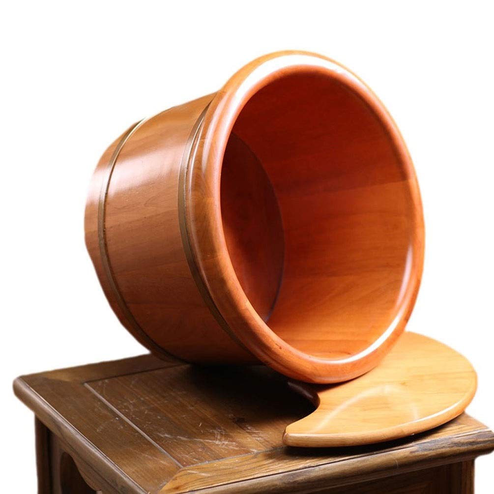 Vasca per pediluvio in legno per pediluvio, vasca idromassaggio, secchio per immersione dei piedi, vaschetta per piedi per adulti, secchio in legno per pedicure, vasca per piedi in ammollo pratica