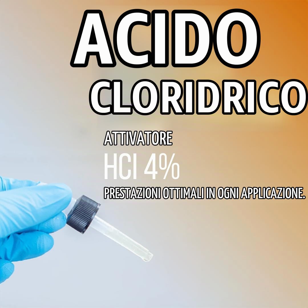 Acido cloridico 4% elevata purezza per il trattamento delle acque soluzione tecnica professionale industriale 5L prodotto in Spagna | Agualab
