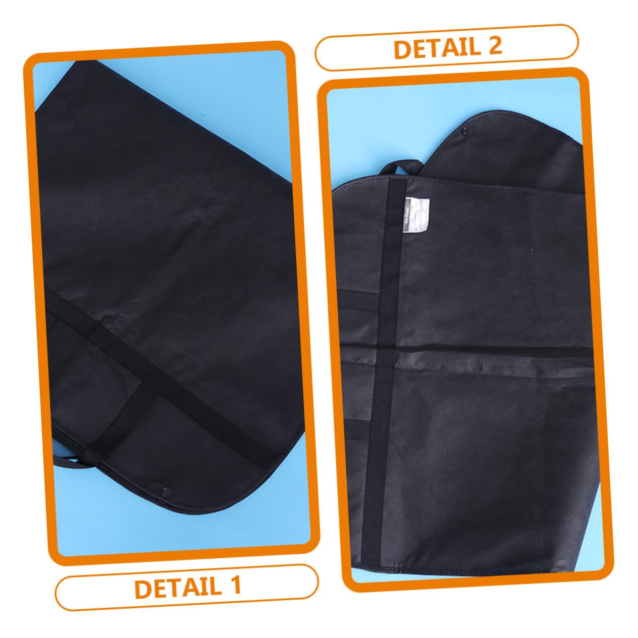 Bolsa de Ropa para Colgar Negra de 5 Piezas en Tela No Tejida