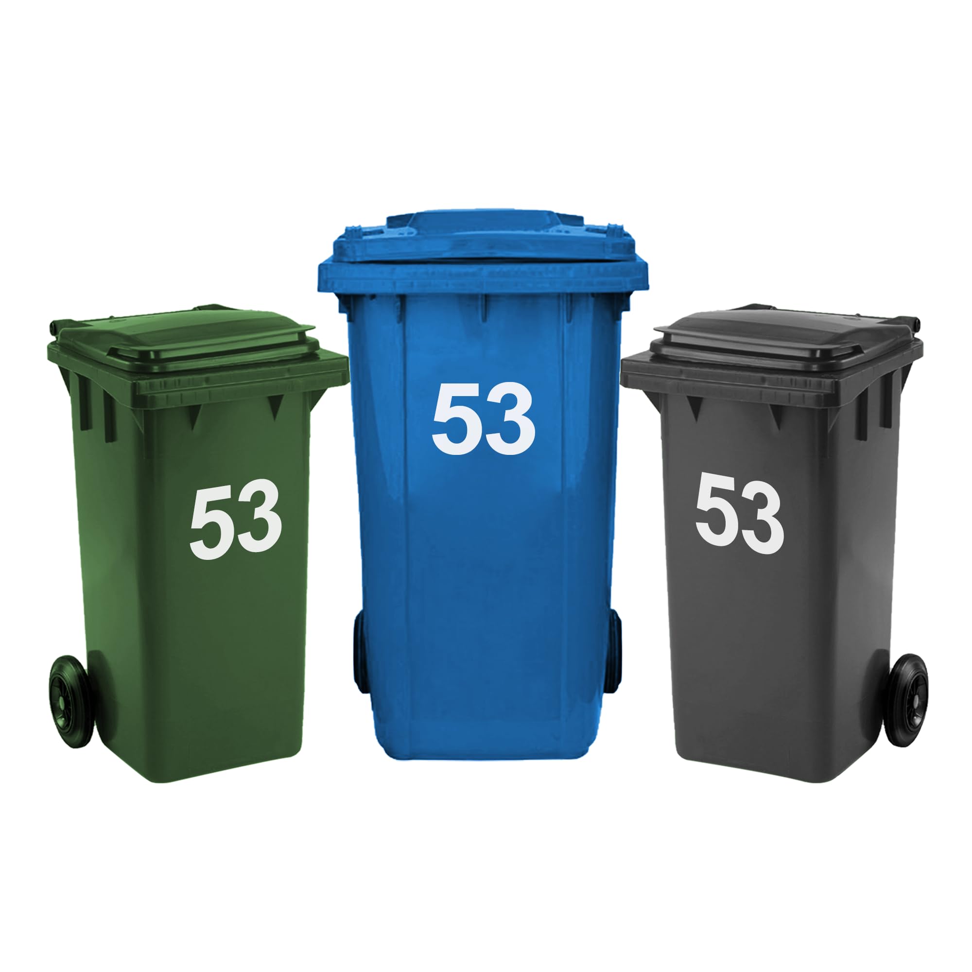 Rubigo 3 x Bin Numbers for Wheelie Bins, 0-99, Letters A-D, 17.5cm Dustbin Stickers, Easy Application Stick On Number Stickers - Weatherproof Self Adhesive Vinyl (5) — view 77