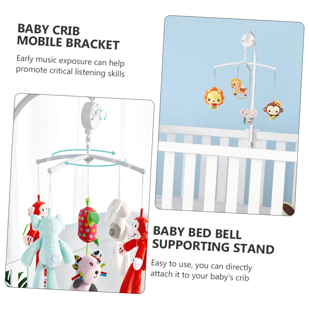 1 juego Soporte Musical para Móvil de Cuna de Soporte con Campanas Musicales y Juguetes Colgantes para Bebés para Decorar y la Atención Recién Nacidos