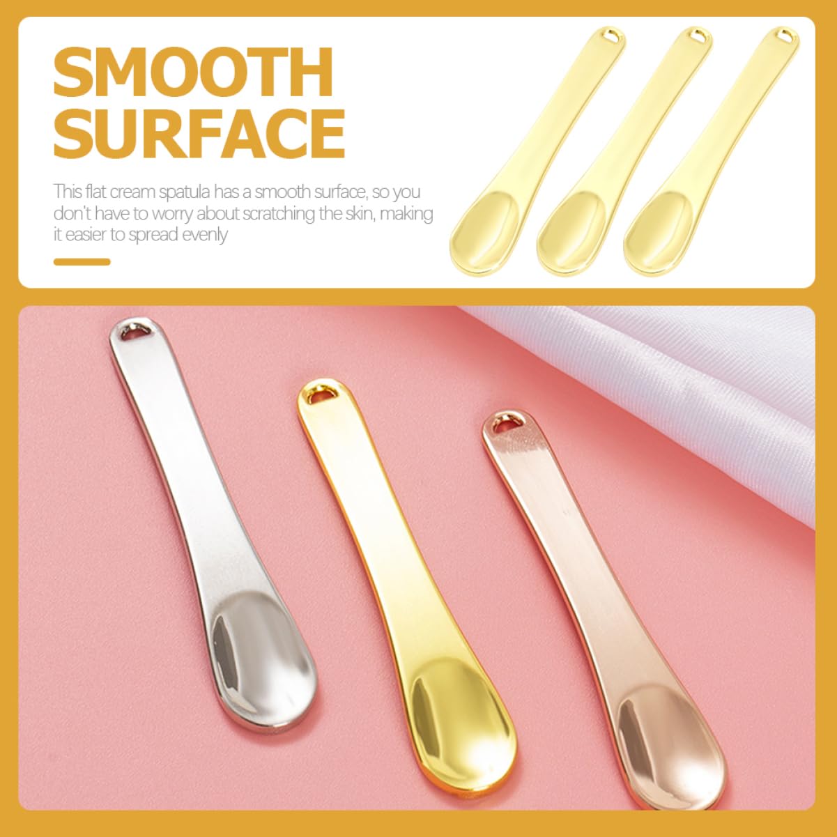 minkissy 50stücke Edelstahl Kosmetik Spateln Für Gesichtscremes Wiederverwendbare Make-up Löffel Mit Aufhängeloch Für Hygienische Anwendung Von Lotionen Und Cremes