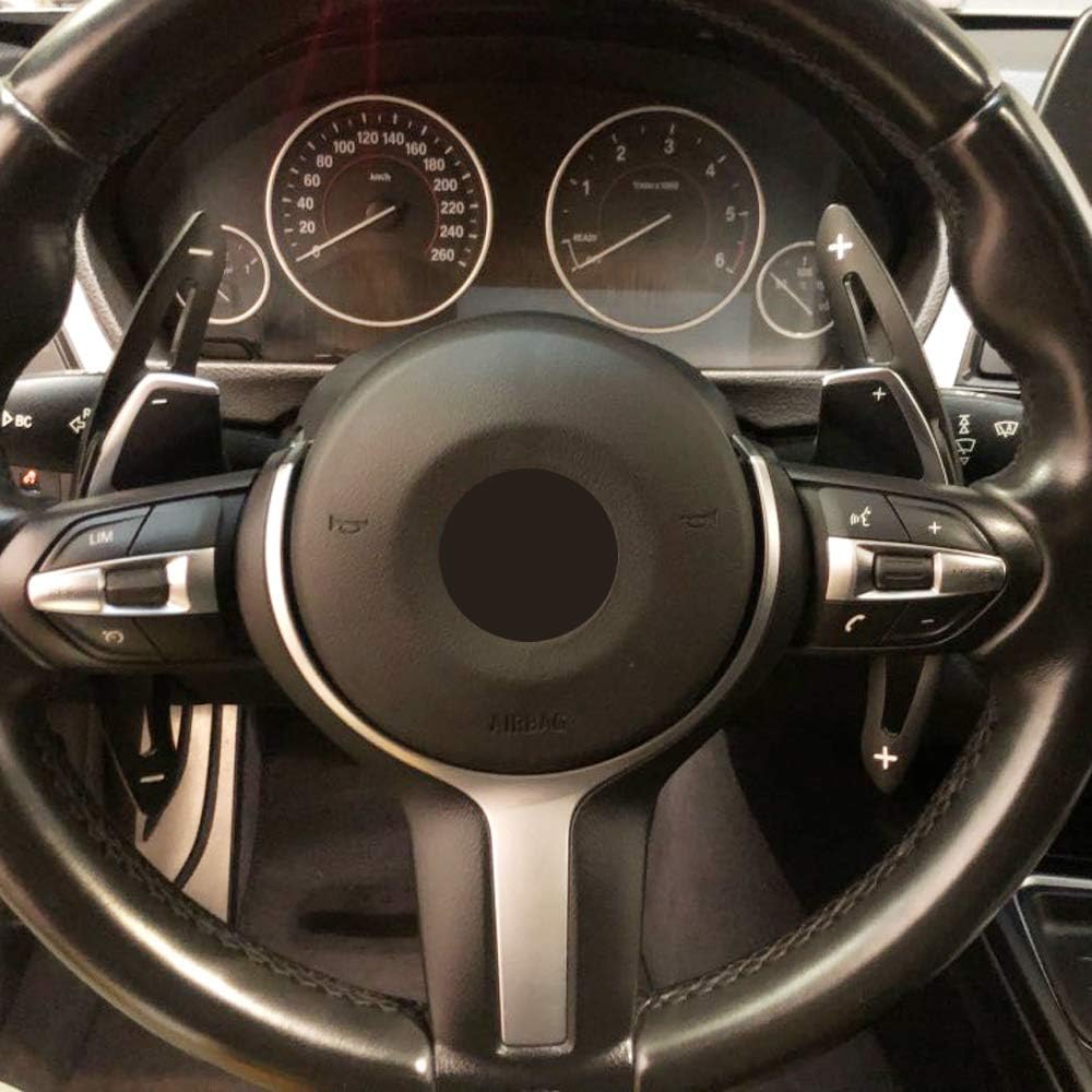 2Pcs Car Steering Wheel Aluminum Paddle Shift Extend Extension Shifter Compatible with B-MW 2 3 4 5 6 Series X1 X4 3D-Black
