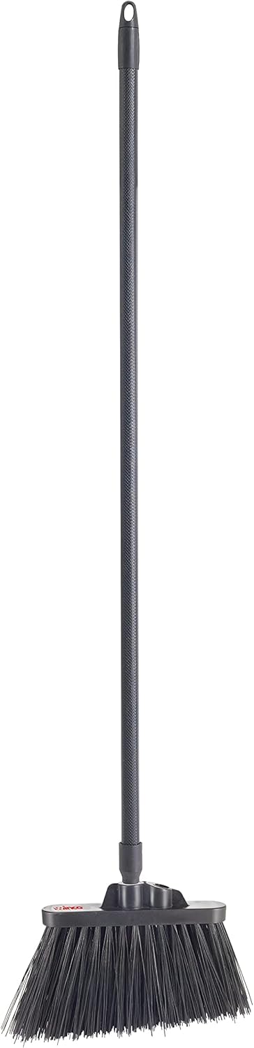 Winco Angled Broom with 48" Fiberglass Handle, Unflagged Bristles