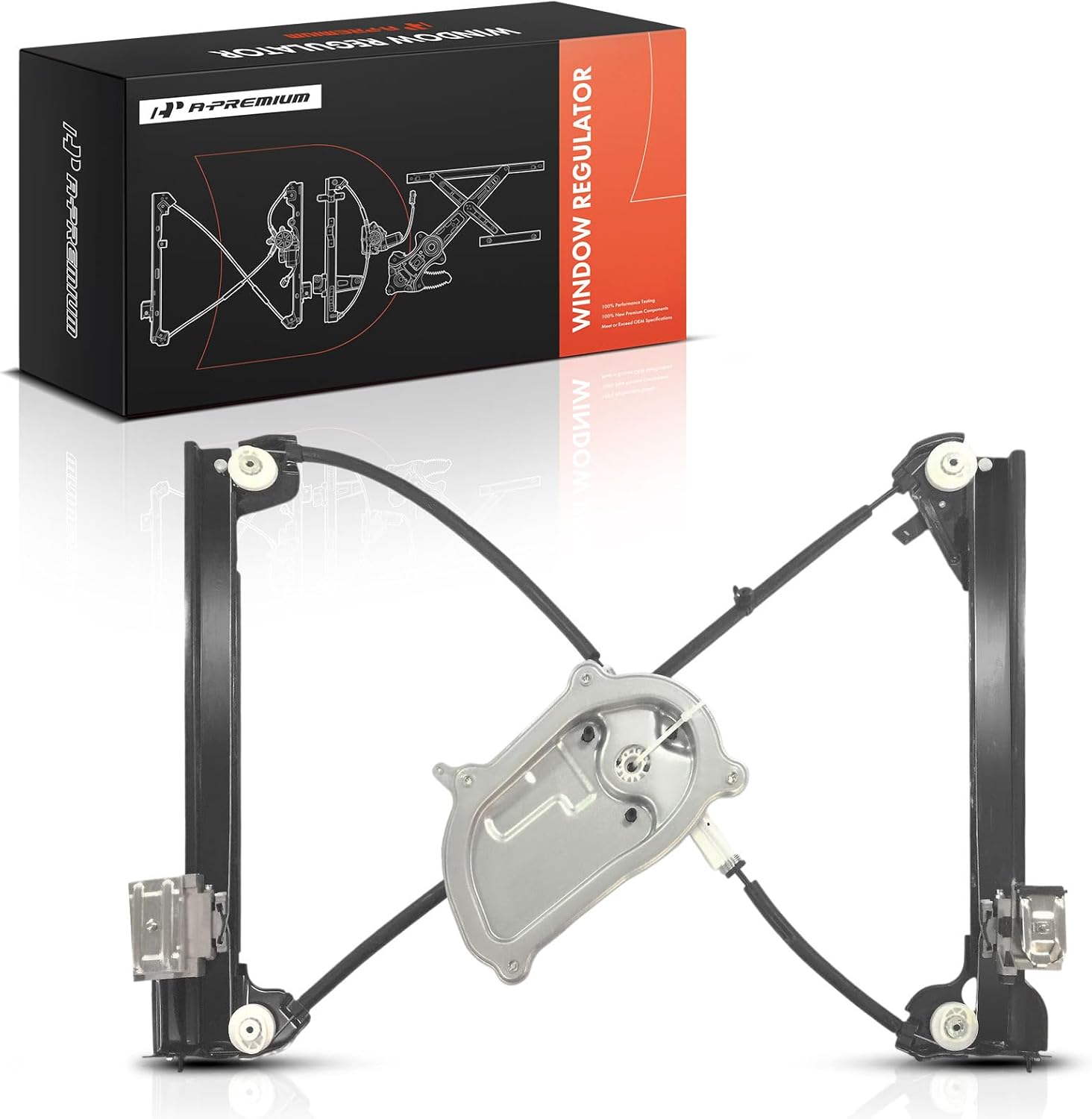 A-Premium Front Right Passenger Side Electric Power Window Regulator Without Motor Compatible with Volkswagen Beetle 2010-2013, Beetle Cabrio 2010-2011, Convertible