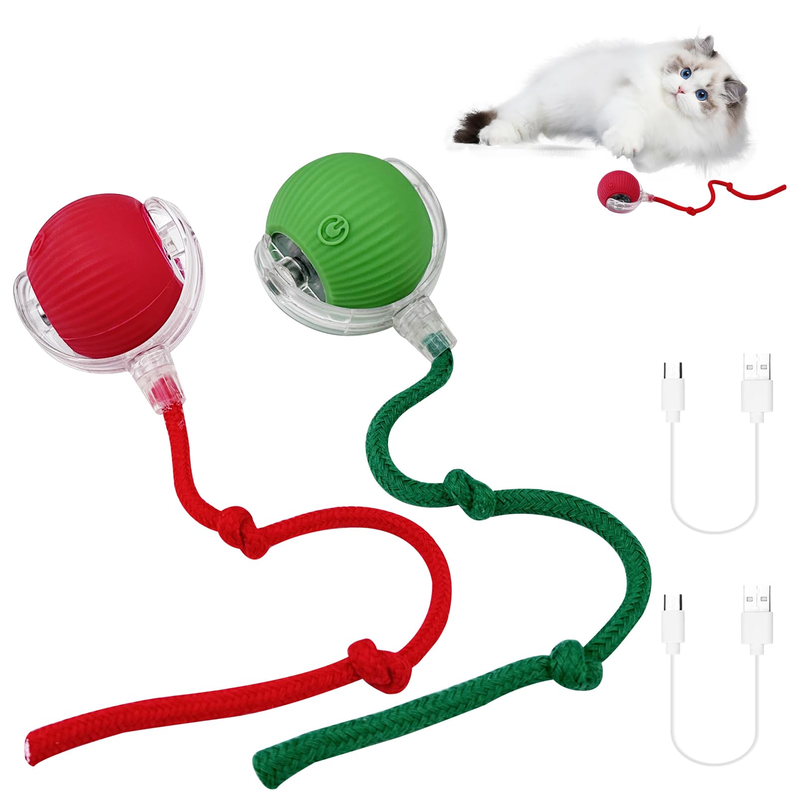 10 Pelotas Con Cascabel Para Gatos - Diámetro 3.8cm, Colores Aleatorios, Juguete Interactivo Para Persecución, Plástico