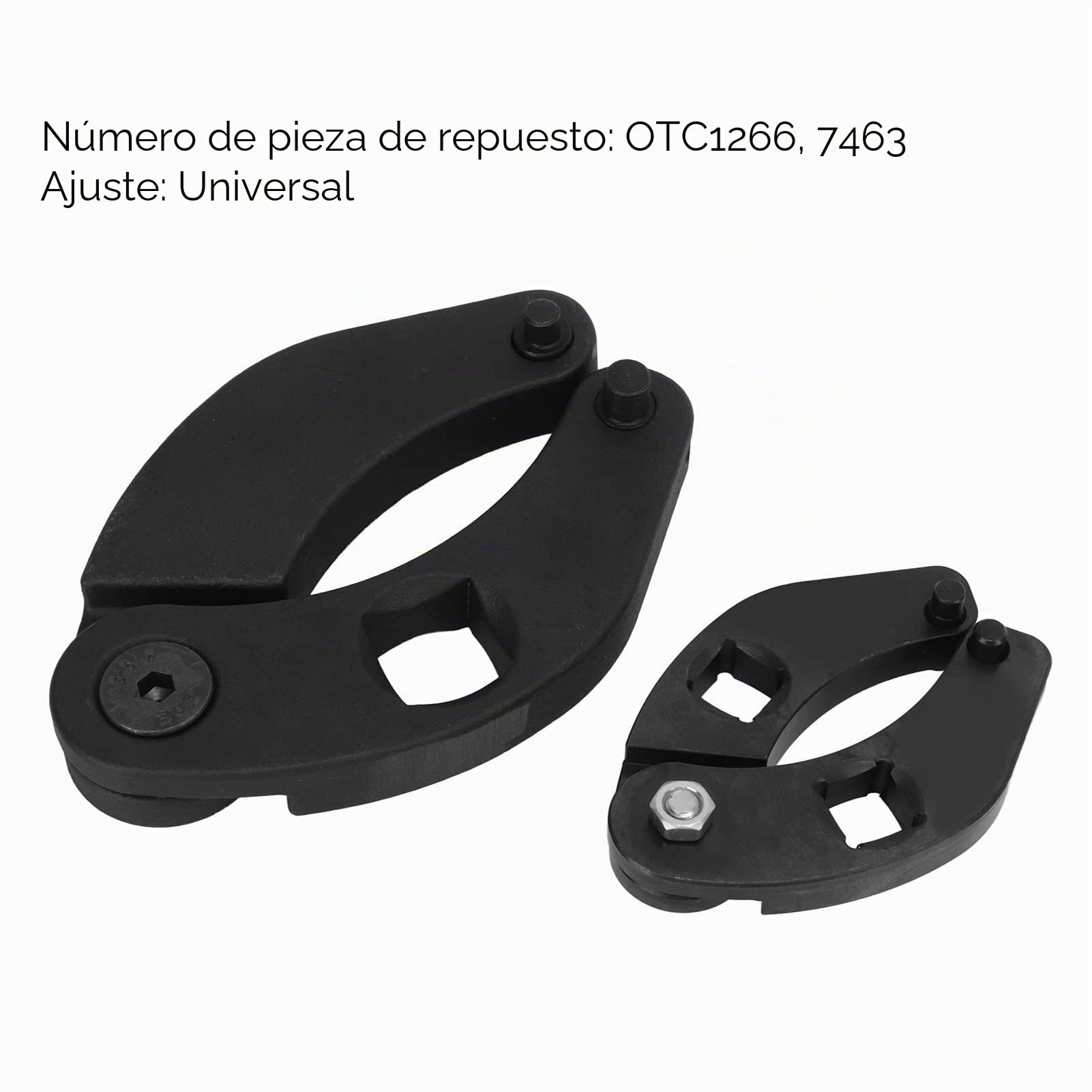 Tbest Llave de Cilindro Hidráulico, 2 Uds. Llave de Tuerca de Prensaestopas Ajustable OTC1266 7463 Llave de Cilindro Hidráulico de Acero Al Carbono Universal para Coche
