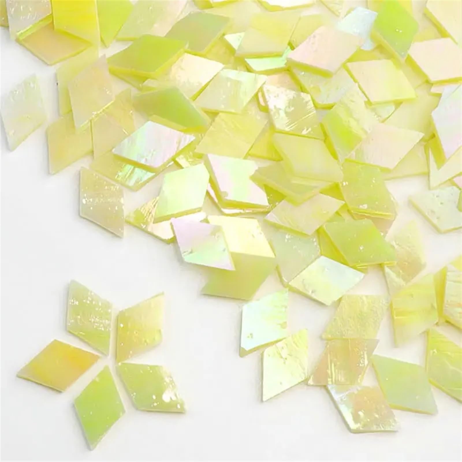 Mtadsbkfp 10 Mixed Colour Stained Glass Mosaic Tiles, Clear Glass Ceramic Mosaic Tiles Diy Kit Multicolor 1Cm 50G(10)