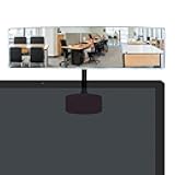 Nnaningo Wide Angle Convex Mirror for Computer Monitor, Office Cubicle & Desk, Stick-On Rear View Mirror to See Behind You, 360° Rotatable Security Mirrors for Personal Safety (1 Pack 12