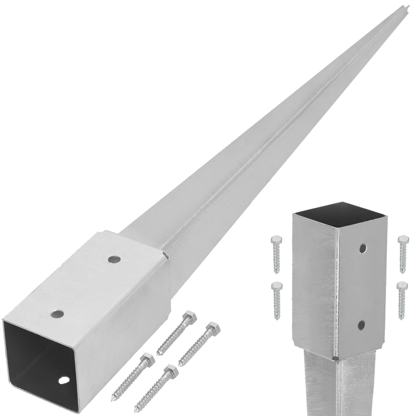 Novatool Einschlagbodenhülsen-Set 8-tlg. - Für Sonnenschirme & Zaunpfosten