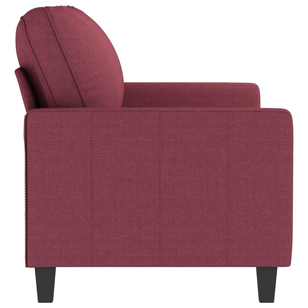 Divano a 2 posti, colore vinaccia, 140 cm, in tessuto, per soggiorno, camera da letto, camera degli ospiti