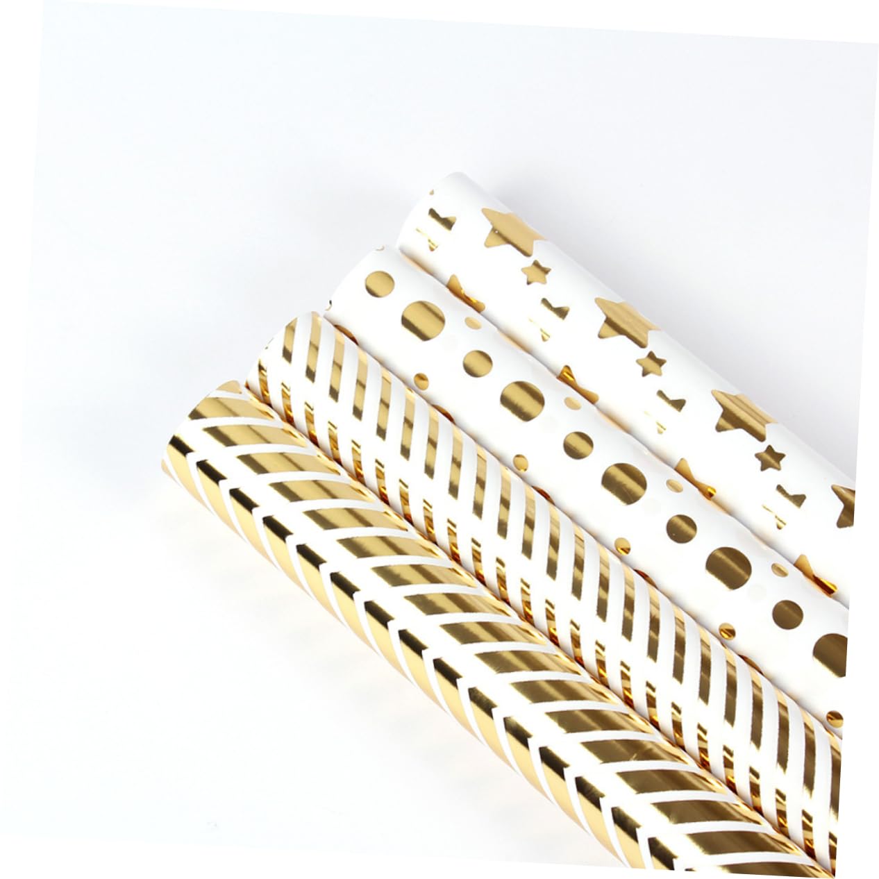 Mobestech 12piezas Papel De Dorado Estrellas y Rayas Para Cumpleaños Bodas y Ocasiones Especiales