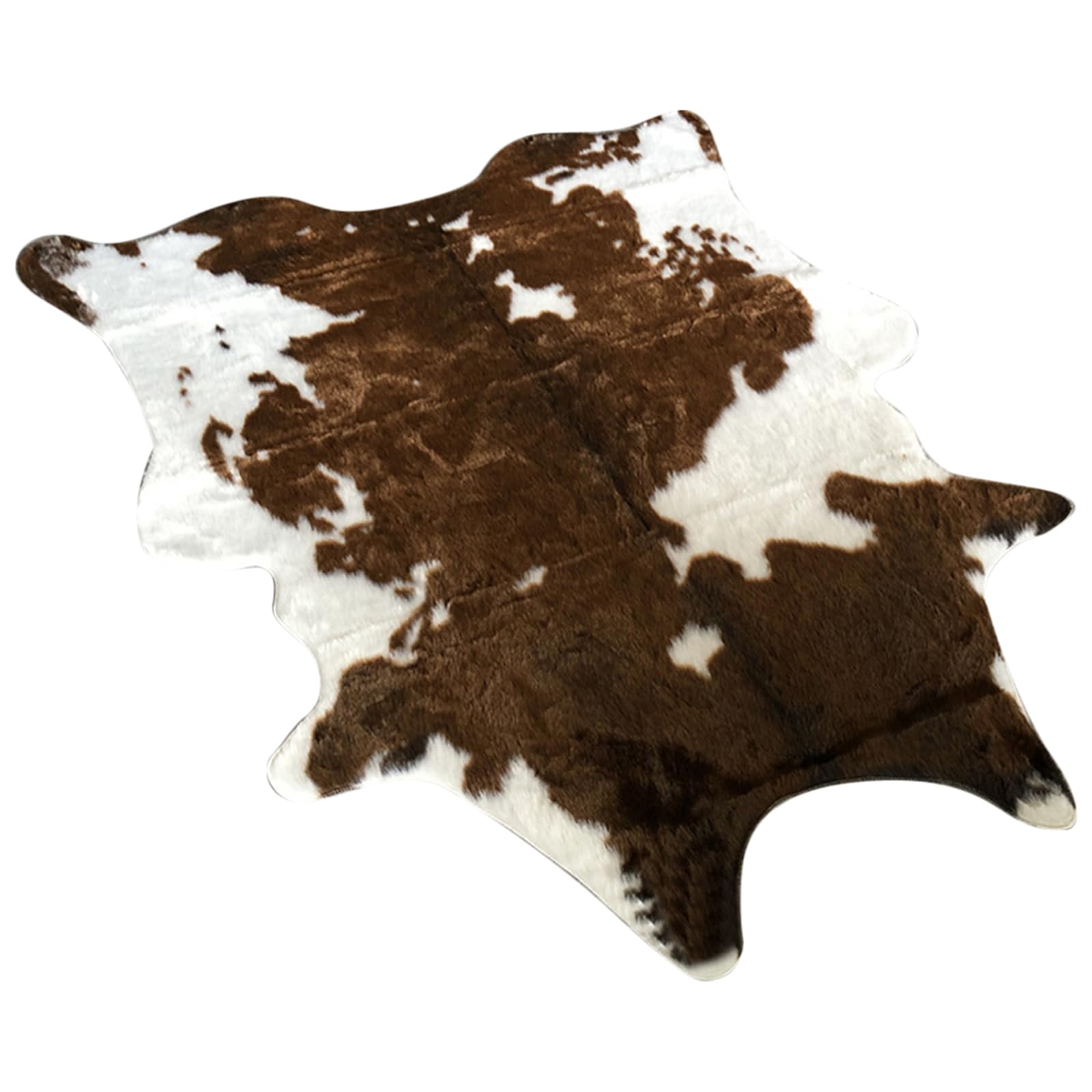 POPETPOP Tappeto Soffice Effetto Mucca in Materiale Confortevole, Lavabile e Riutilizzabile, Dimensioni 110X84 CM, Adatto per Soggiorno e Decorazione Casa