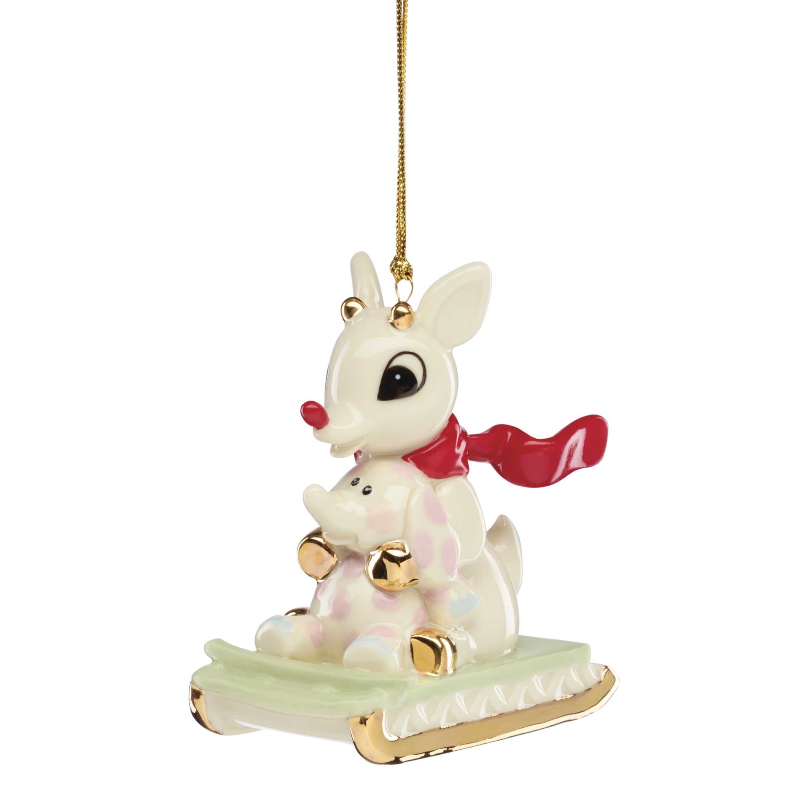 Décoration de Noël éléphant en porcelaine légère Rudolph pour éviter les branches affaissées