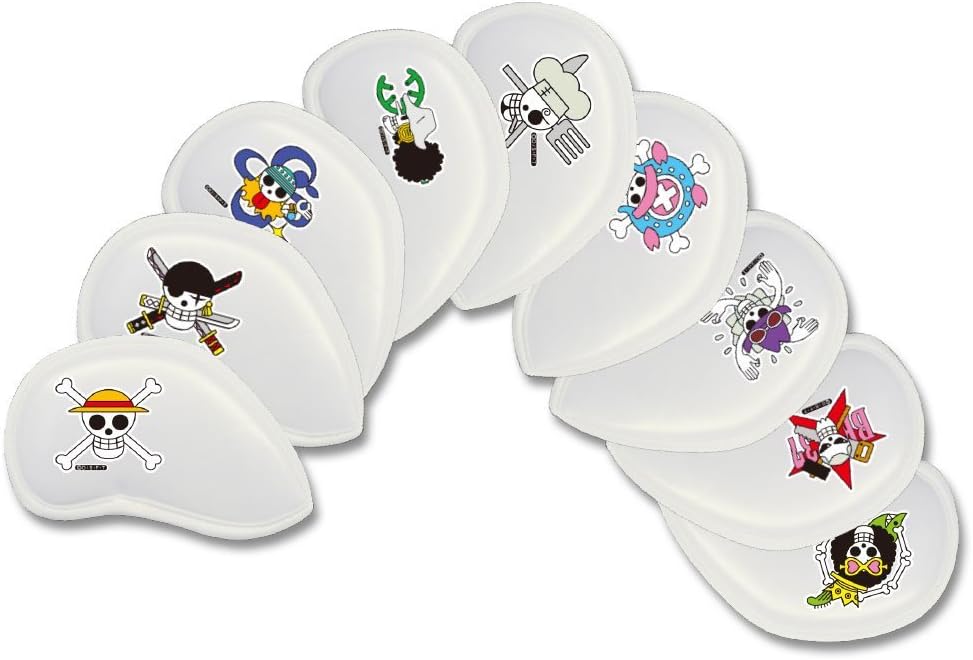 One Piece 麦わらの一味 海賊旗 カラー パールホワイト 9個セット アイアンカバー Auxiliumbedvellore