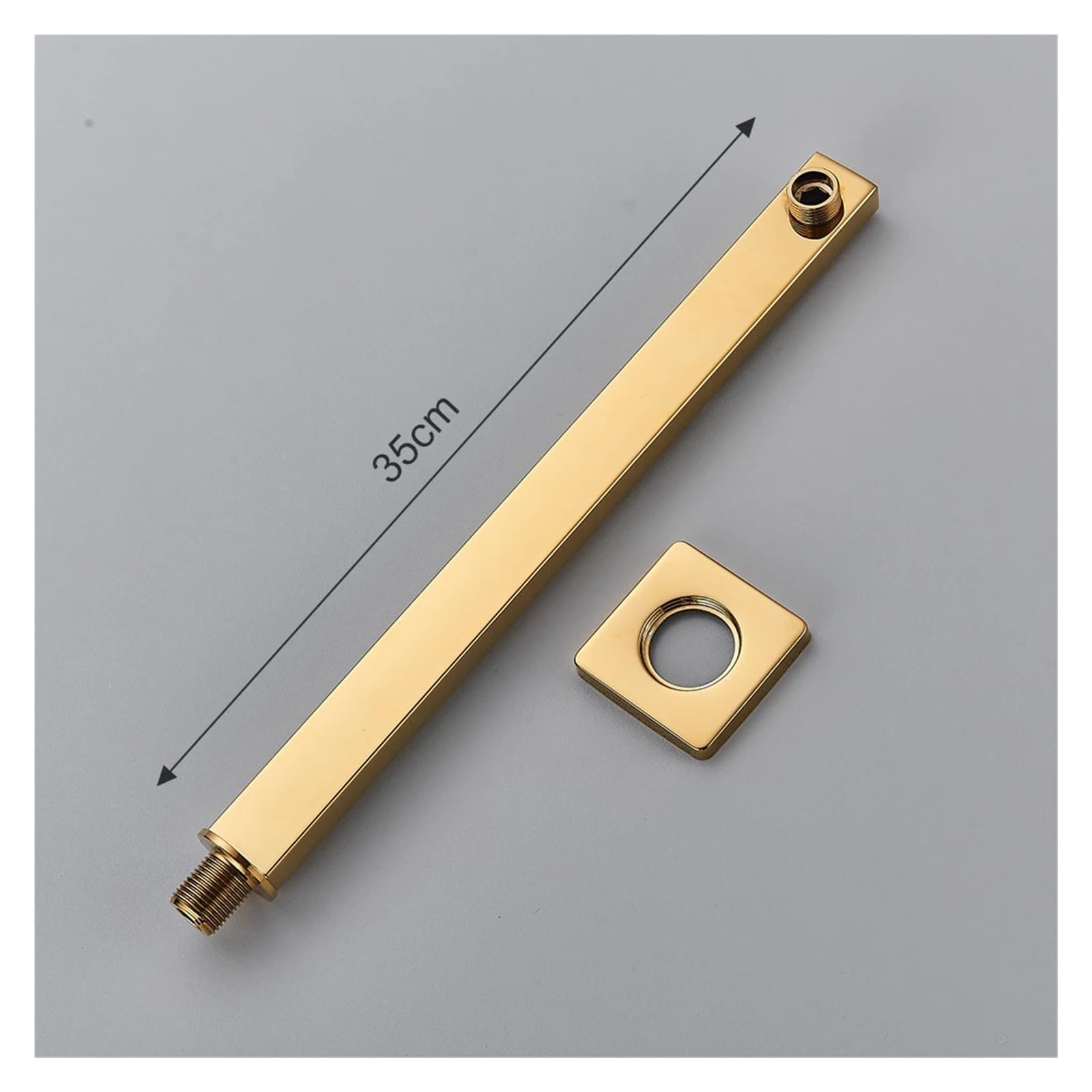 GUYTRM Cabezal de ducha de brazo fijo for montaje en pared y techo, brazo de ducha negro, soporte for cabezal de ducha de baño lingli(Nickel A1)