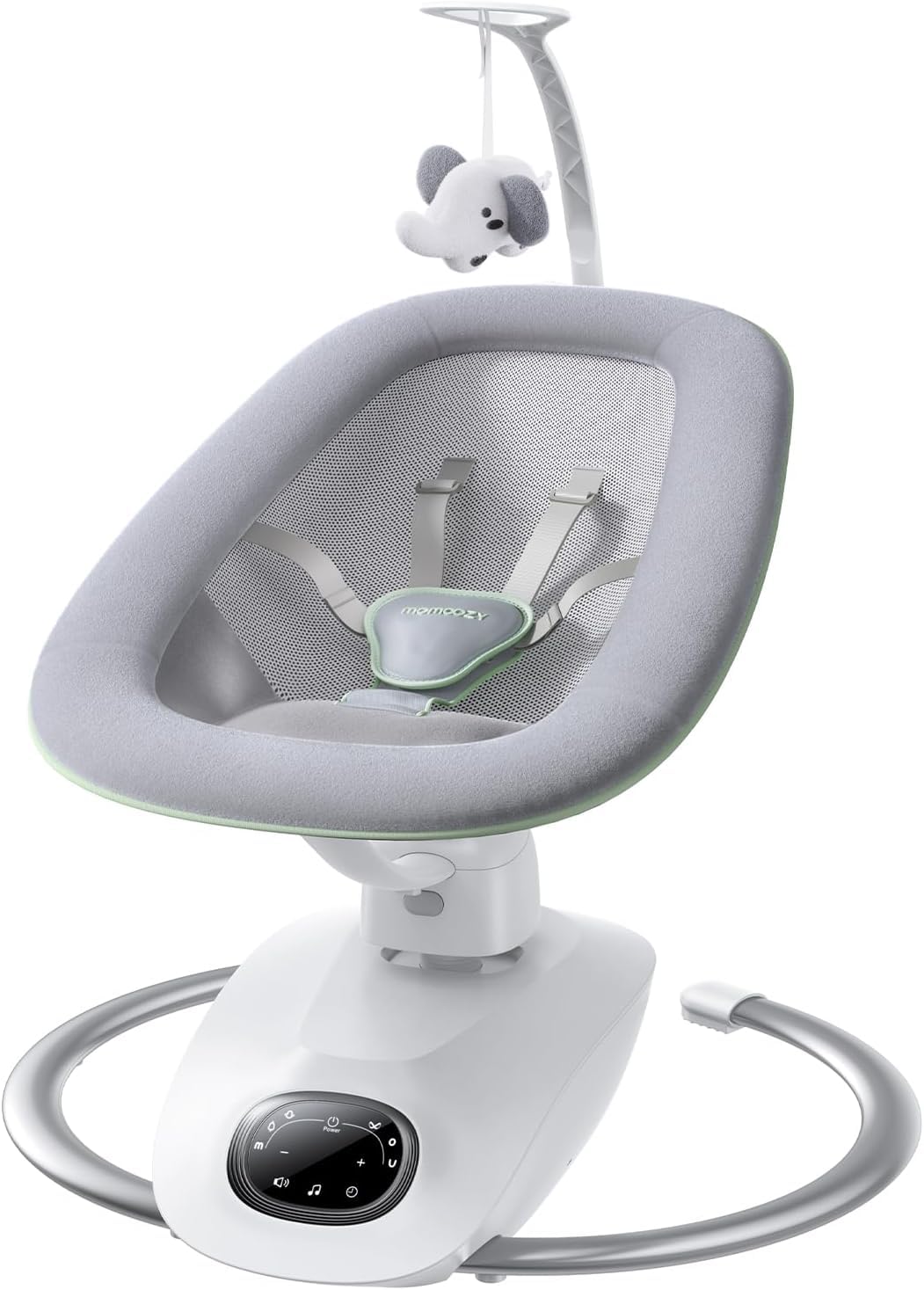 Momcozy CocoSway Baby Swing for Infants to Toddlers, Electric 3D-Motion Swing with 6 Motions & 4 Speeds, Remote Control, 8 Soothing Lullabies, Suitable for Baby Boys and Girls Up to 10kg