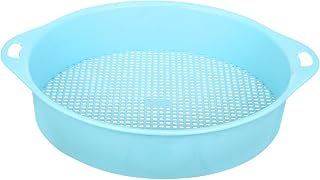 Milisten Soil Sifter for Gardening, Rock Sifter for 5gallon Bucket, Plastic Round Garden Soil Sieve with Handle for Small Gravel, Sand, Sawdust, Vermicompost