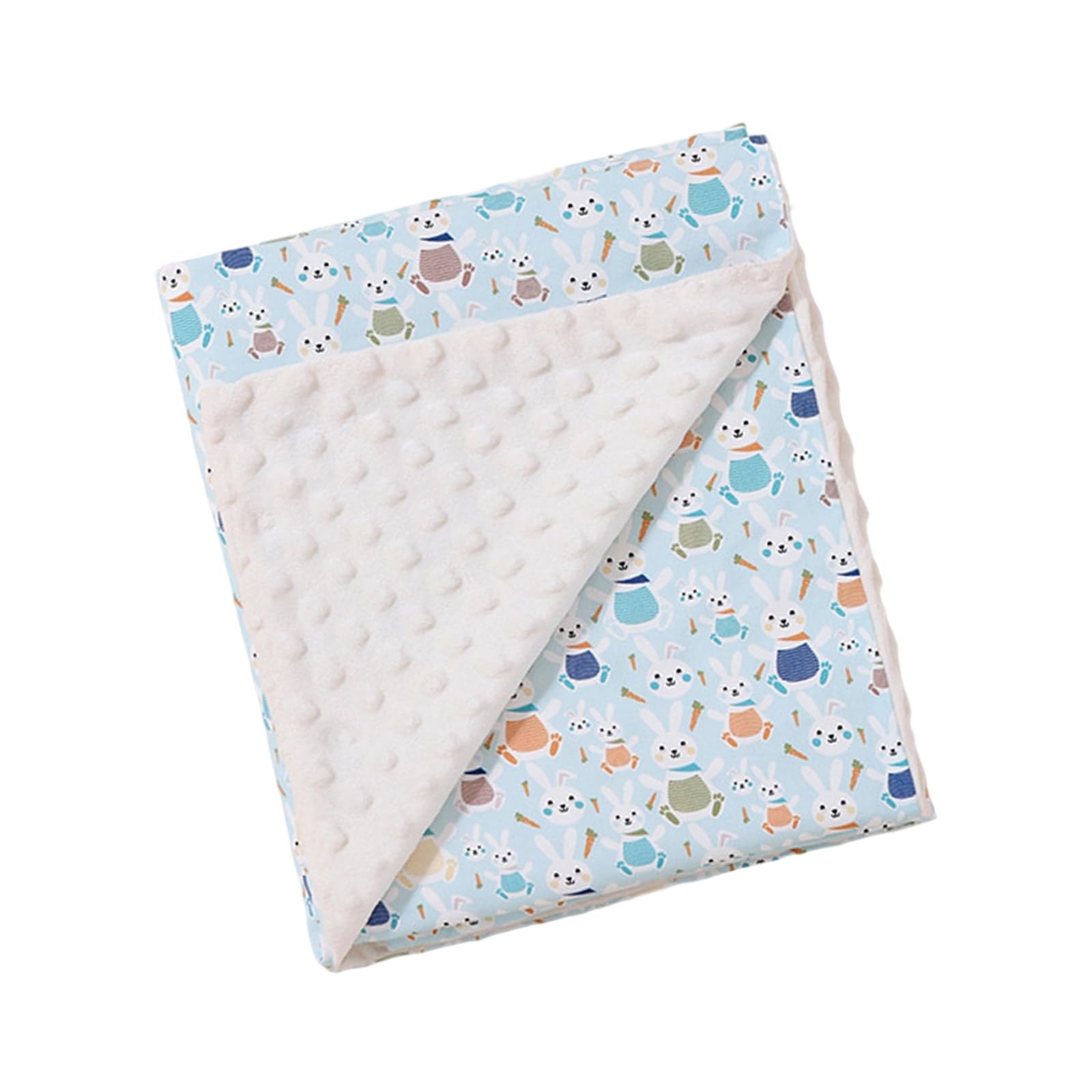 Xjdzineq Newborns Baby Blanket with Plush Dot, Bath Towel for Toddler Soft and Comfortable Swaddles Wrap with Dotted Backing Birth Girls