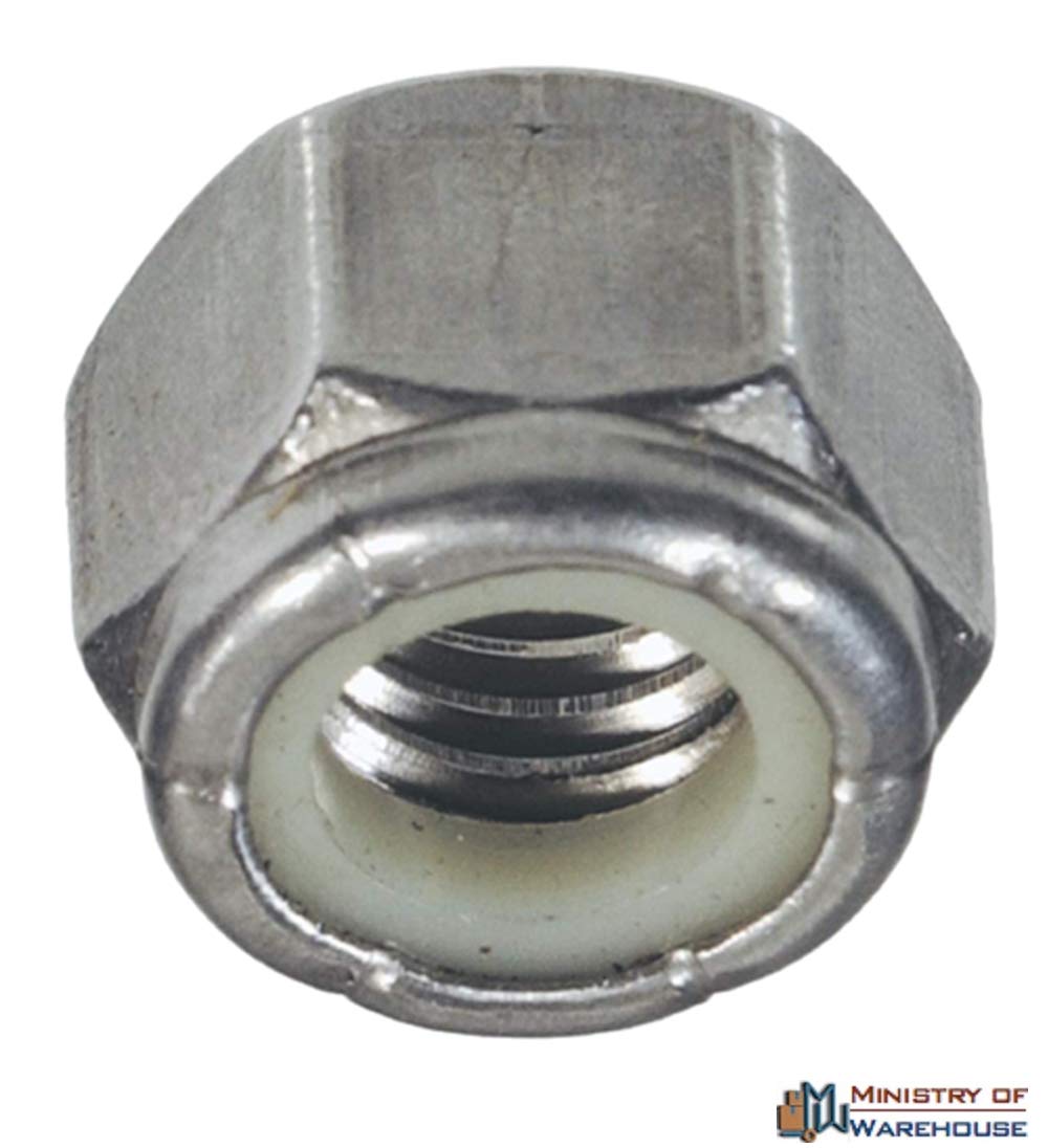 Stop Nut 14mm Nyloc Nuts M14-1.5 / M14x1.5 Fine Thread Nylon Insert Lock (10)