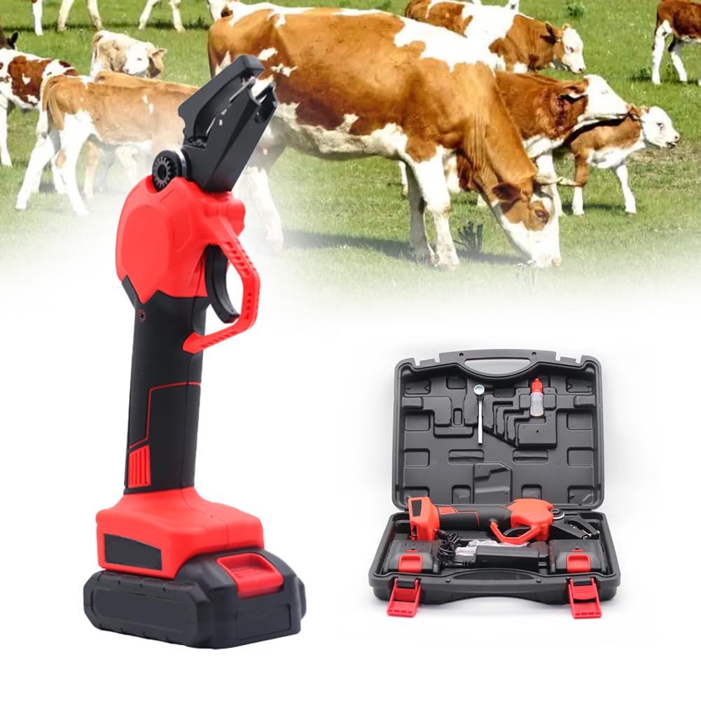 Alicates Eléctricos para Marcar Orejas para Granjas, Herramientas para Marcar Ganado, Perforador Inalámbrico para Marcar Orejas, Perforador para Marcar Orejas Veterinario