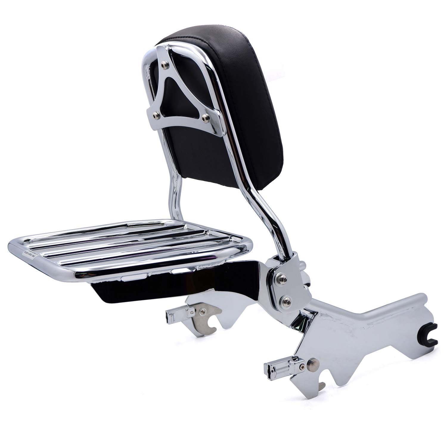 シーシーバー HOLDFAST SISSY BAR背もたれ直立標準ブラック'18 LATE FLDE FLHC FLHCS